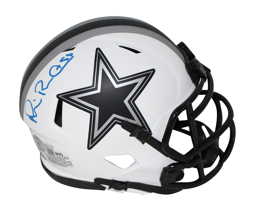 Michael Irvin Autographed/Signed Dallas Cowboys Lunar Mini Helmet BAS 32748