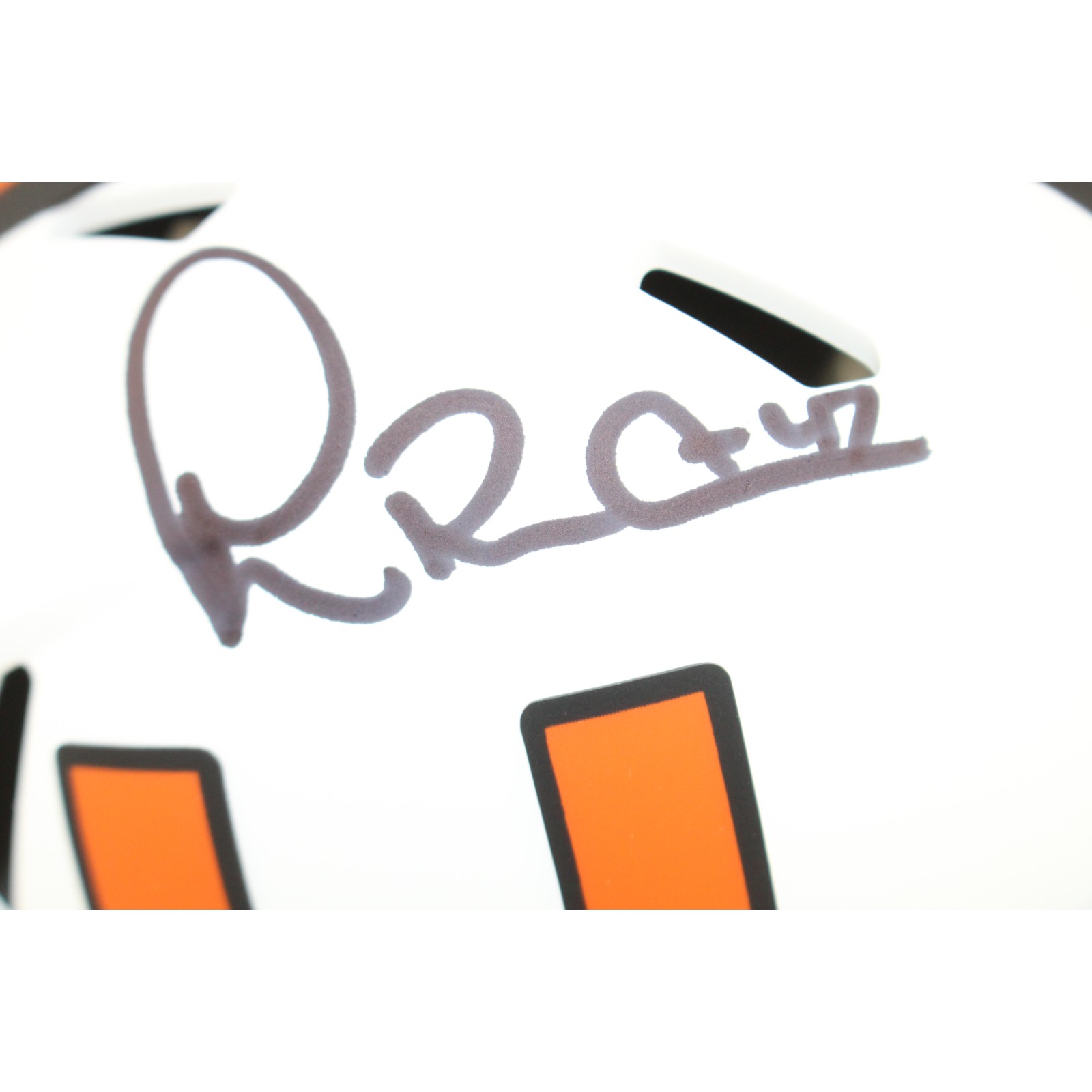 Michael Irvin Autographed Miami Hurricanes Lunar Mini Helmet Beckett WIT 51779 2 Michael Irvin Autographed Miami Hurricanes Lunar Mini Helmet Beckett WIT 51779