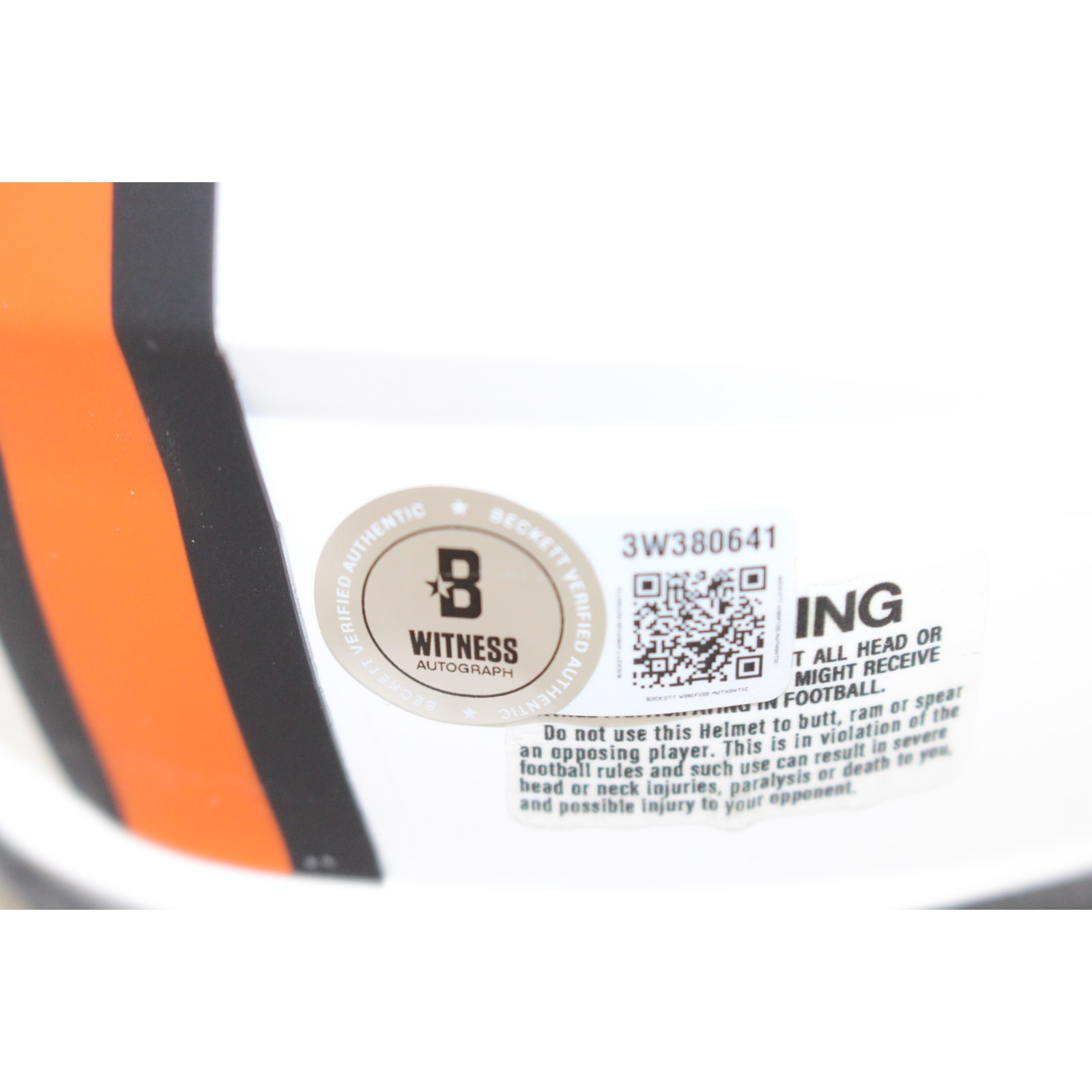 Michael Irvin Autographed Miami Hurricanes Lunar Mini Helmet Beckett WIT 51779 4 Michael Irvin Autographed Miami Hurricanes Lunar Mini Helmet Beckett WIT 51779