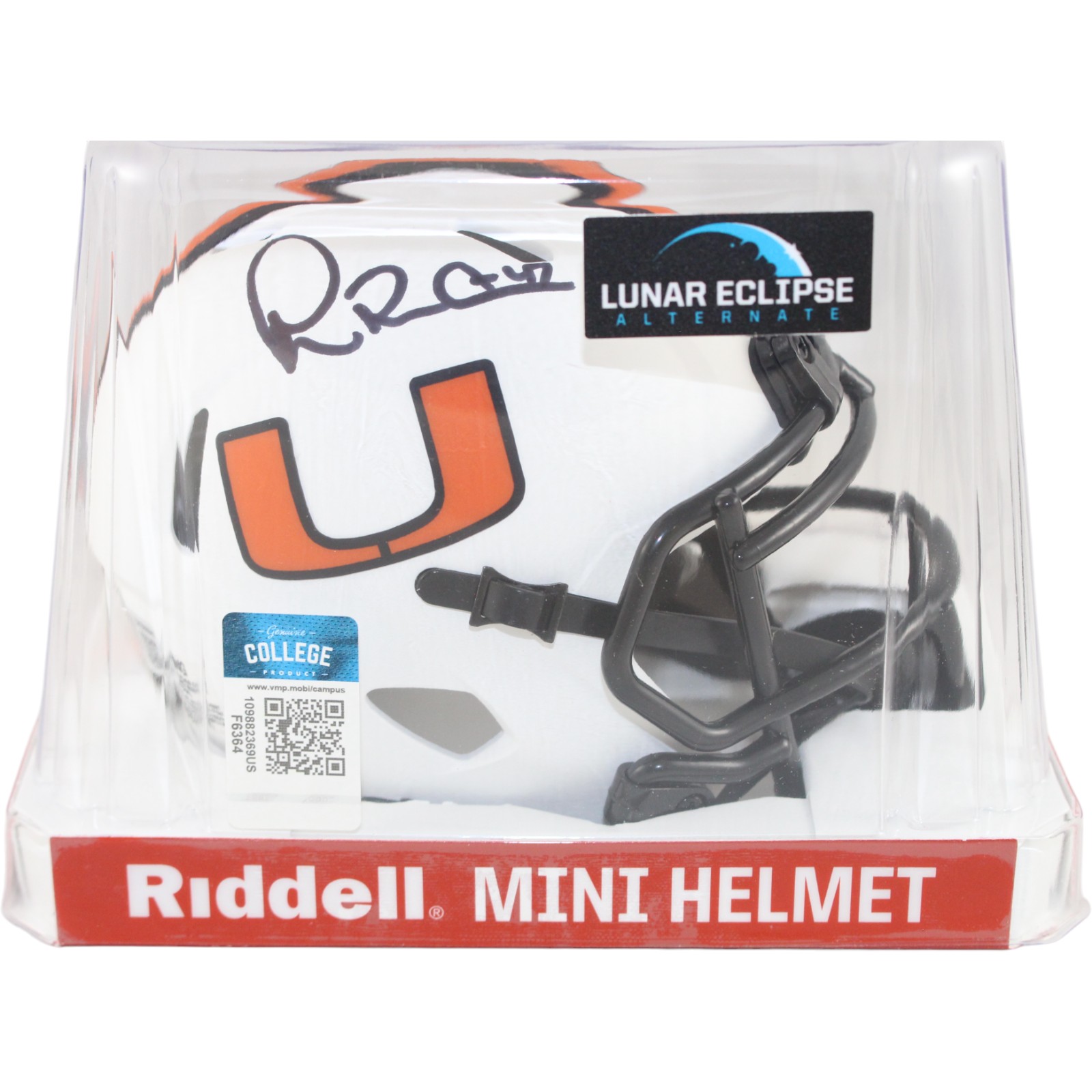 Michael Irvin Autographed Miami Hurricanes Lunar Mini Helmet Beckett WIT 51779 5 Michael Irvin Autographed Miami Hurricanes Lunar Mini Helmet Beckett WIT 51779
