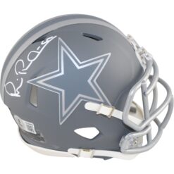 Michael Irvin Autographed Dallas Cowboys Slate Mini Helmet Beckett Witness 51764