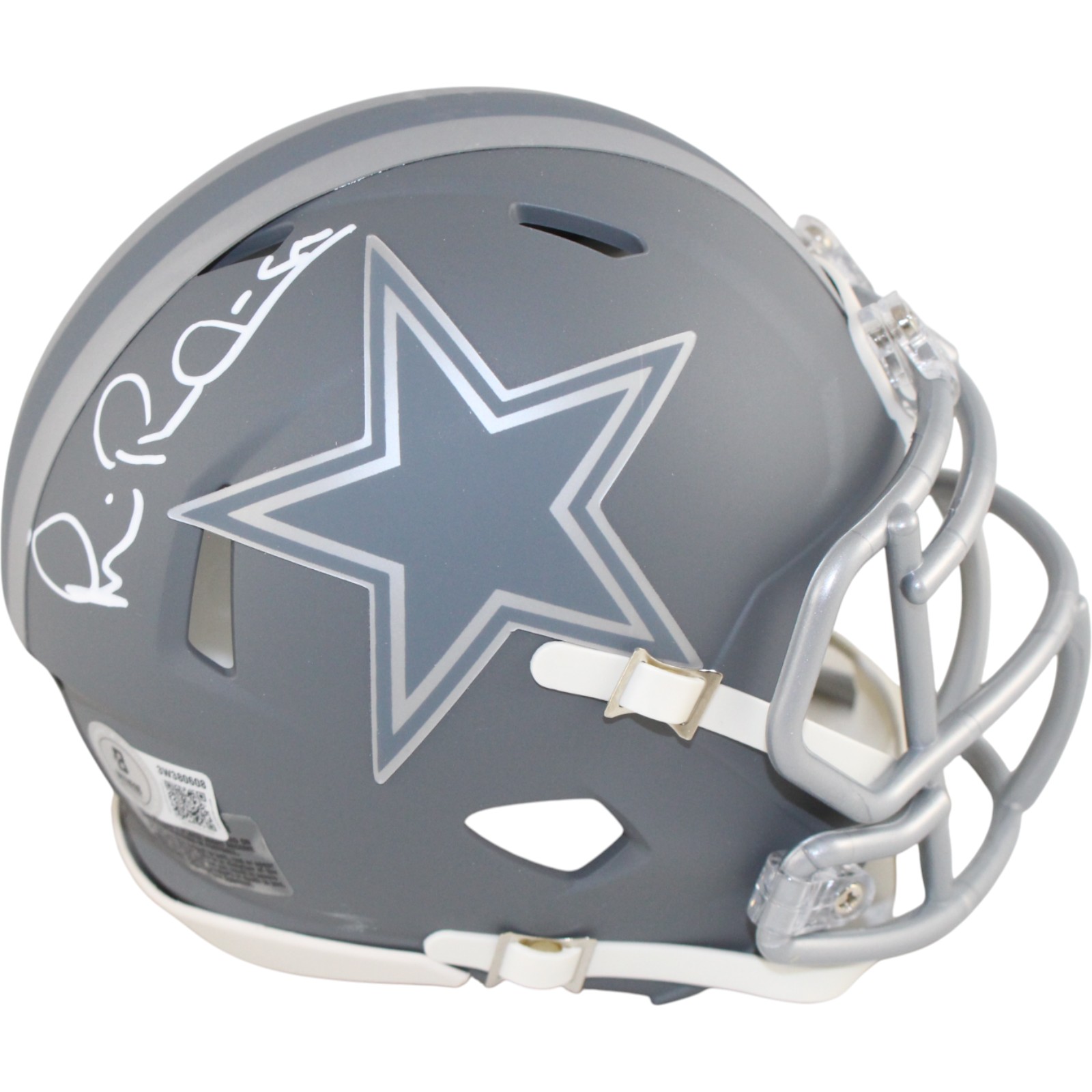 Michael Irvin Autographed Dallas Cowboys Slate Mini Helmet Beckett Witness 51764