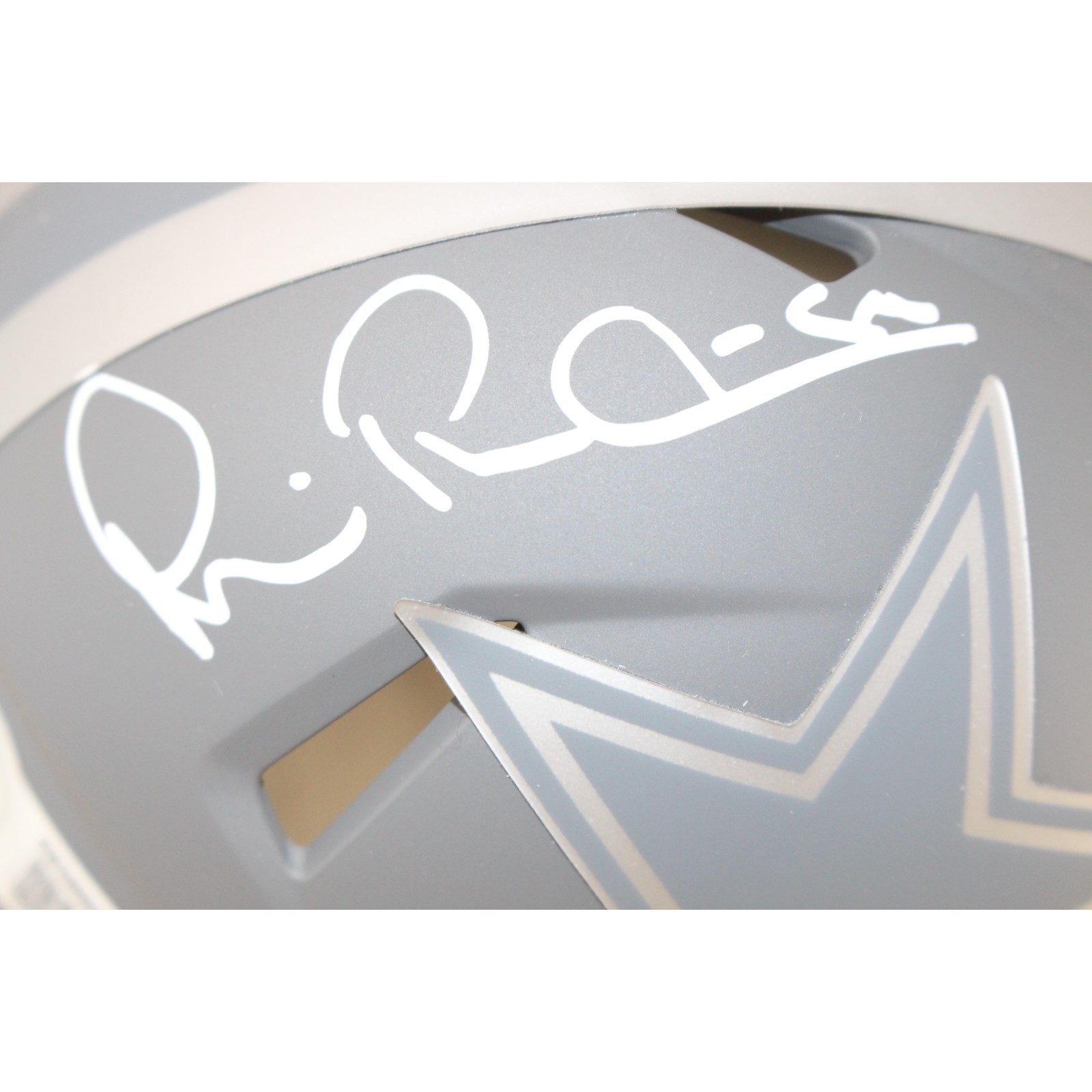 Michael Irvin Autographed Dallas Cowboys Slate Mini Helmet Beckett Witness 51764 2 Michael Irvin Autographed Dallas Cowboys Slate Mini Helmet Beckett Witness 51764