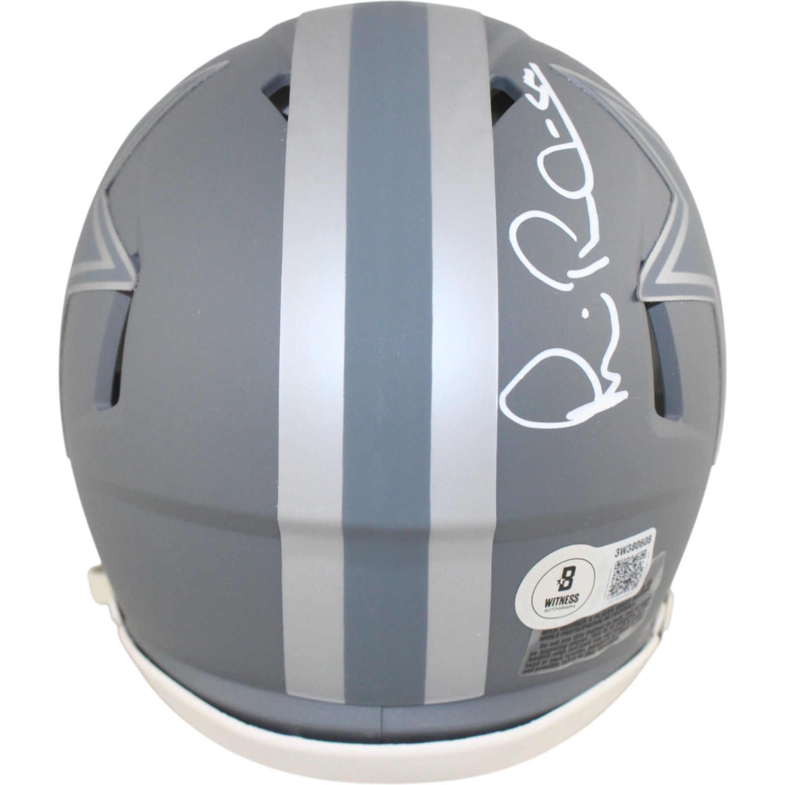 Michael Irvin Autographed Dallas Cowboys Slate Mini Helmet Beckett Witness 51764 3 Michael Irvin Autographed Dallas Cowboys Slate Mini Helmet Beckett Witness 51764