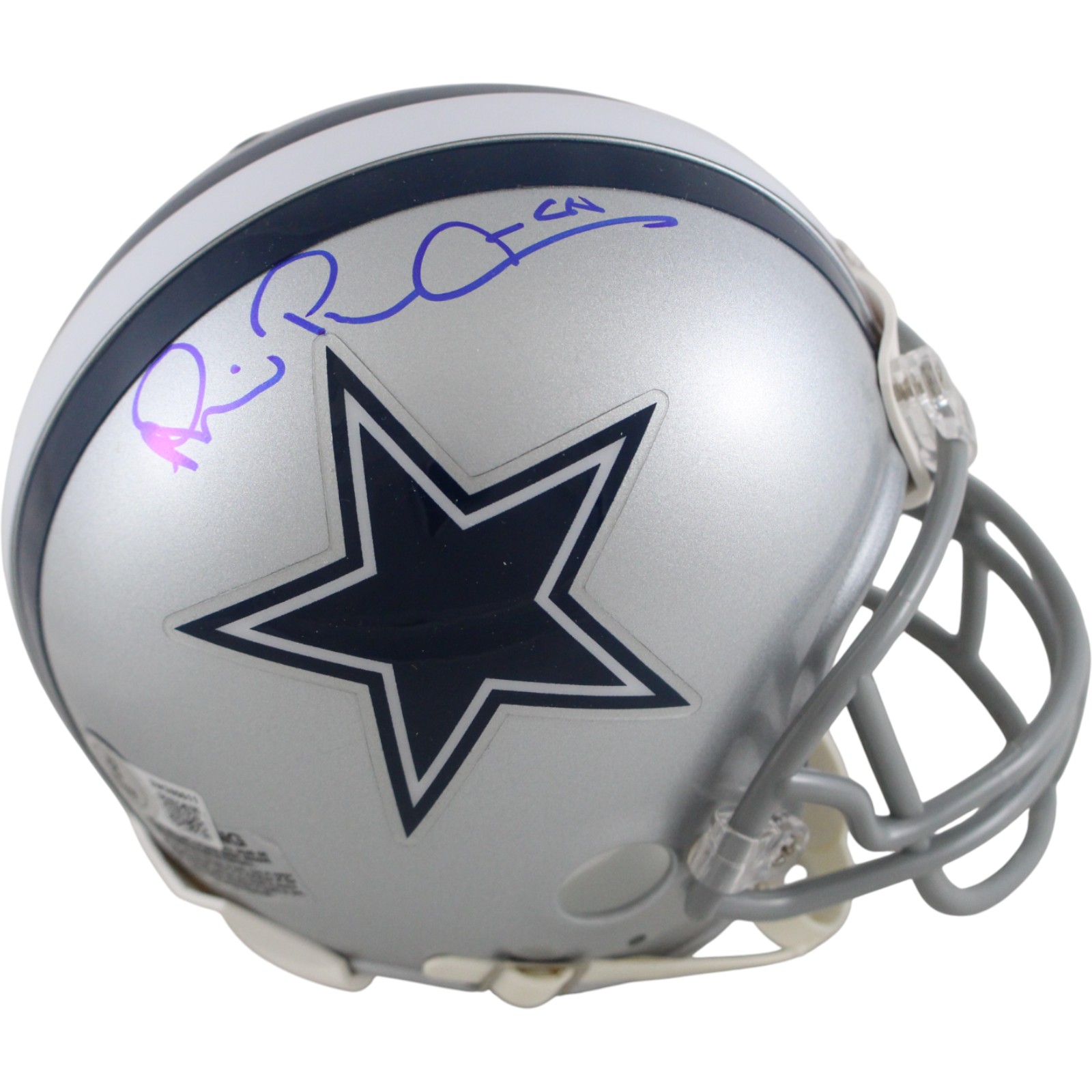 Michael Irvin Autographed Dallas Cowboys VSR4 Mini Helmet Beckett Witness 51771