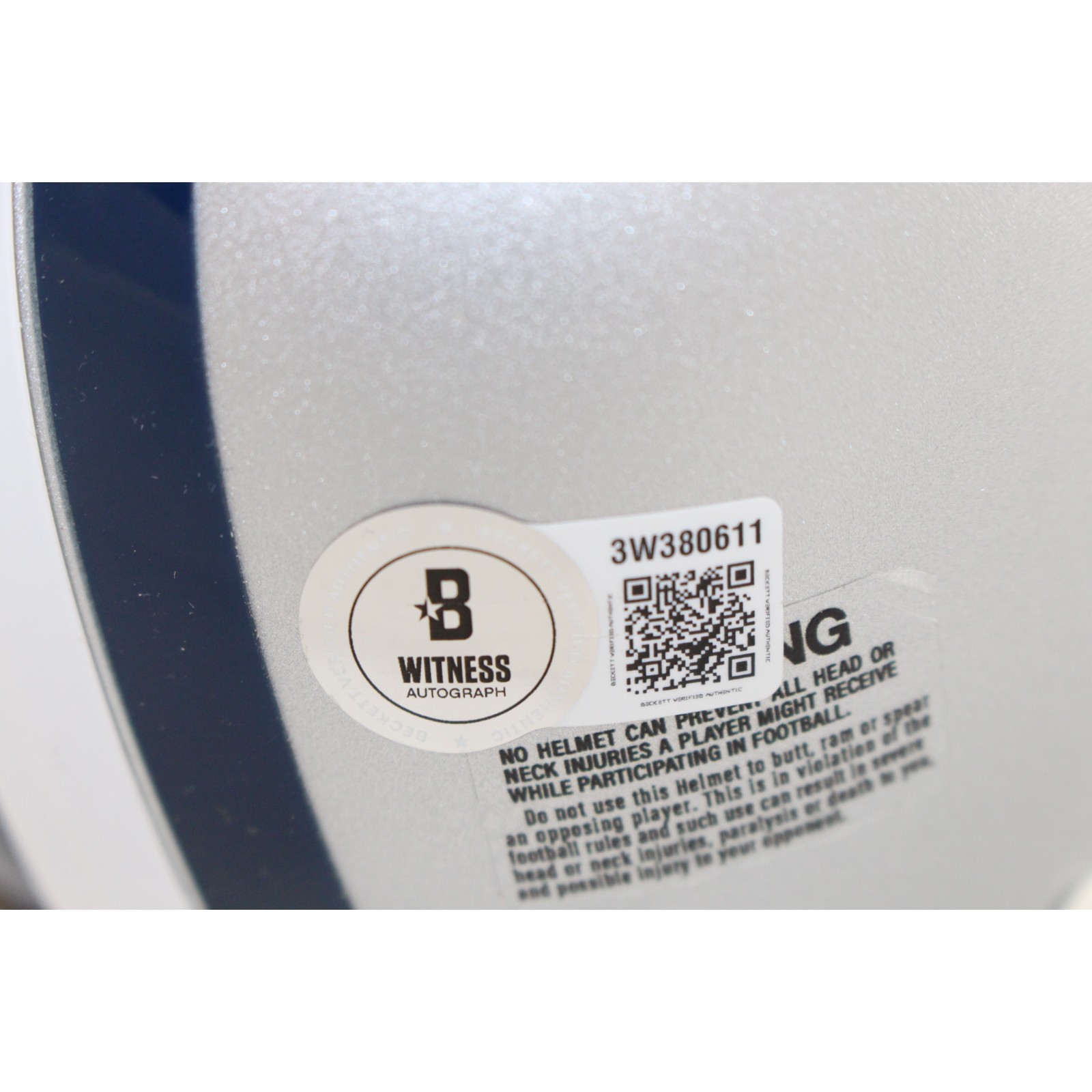 Michael Irvin Autographed Dallas Cowboys VSR4 Mini Helmet Beckett Witness 51771 4 Michael Irvin Autographed Dallas Cowboys VSR4 Mini Helmet Beckett Witness 51771