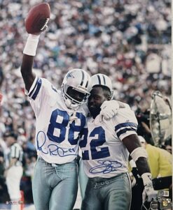 Emmitt Smith Michael Irvin Signed Dallas Cowboys 16x20 Photo BAS 