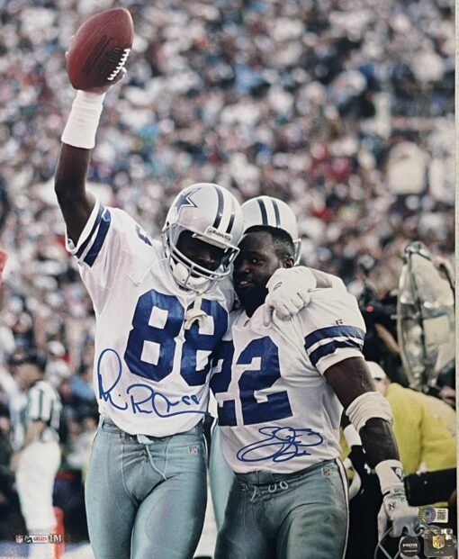 Emmitt Smith Michael Irvin Signed Dallas Cowboys 16x20 Photo BAS