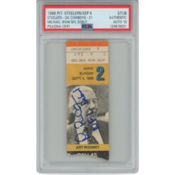Michael Irvin Autographed/Signed Dallas Cowboys Ticket Stub NFL Debut PSA 51806