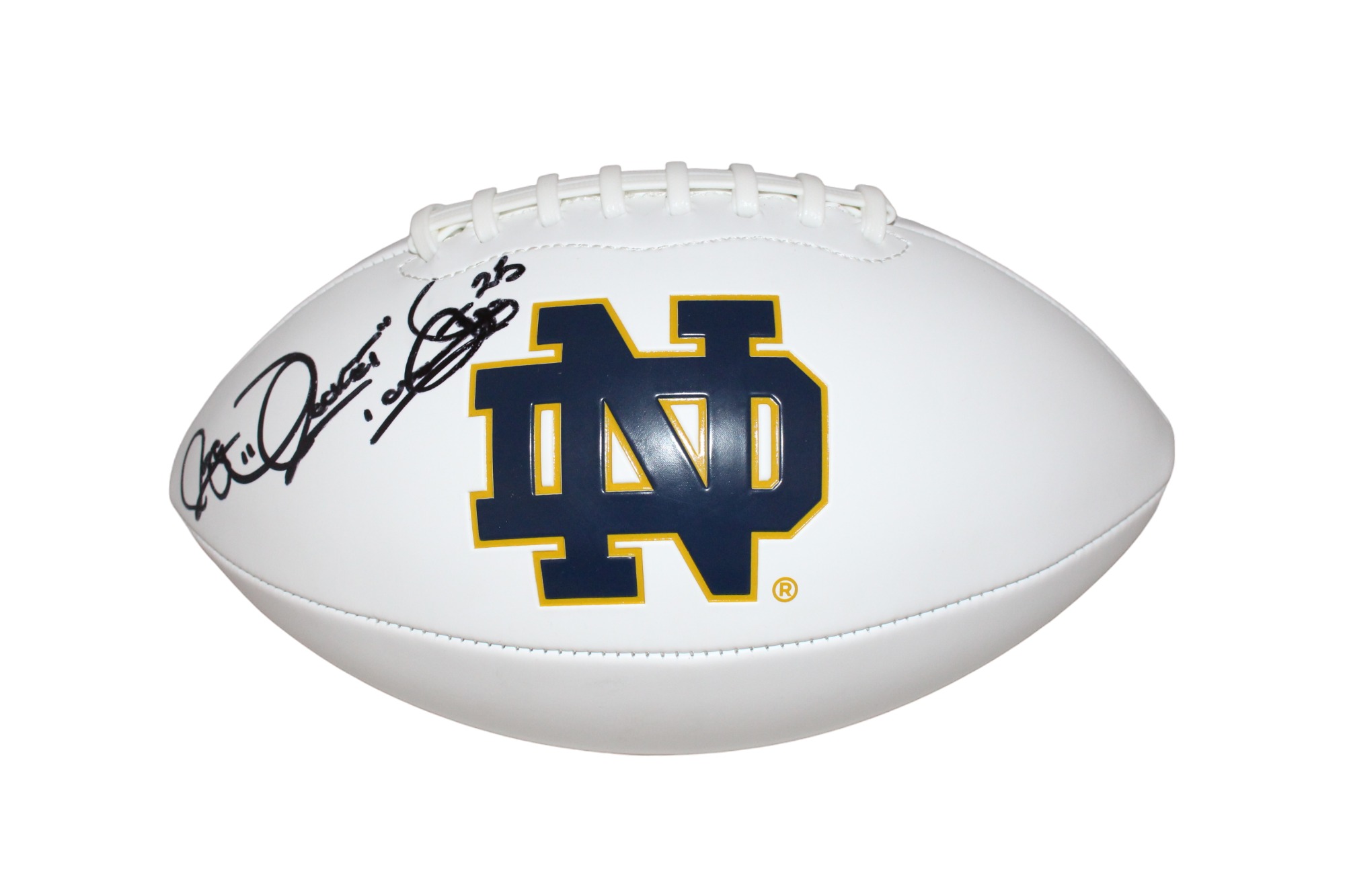 Rocket Ismail Signed Notre Dame Fighting Irish Logo Football BAS 
