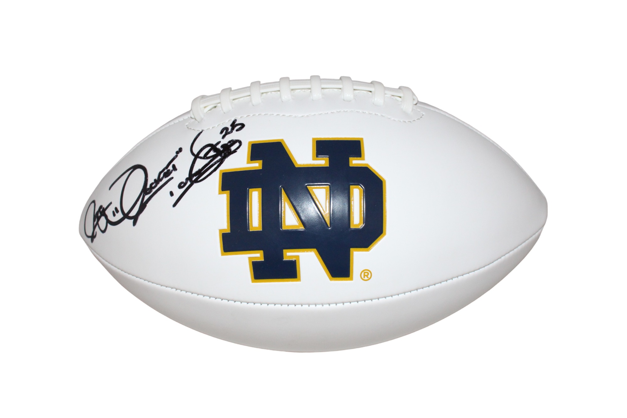 Rocket Ismail Signed Notre Dame Fighting Irish Logo Football BAS