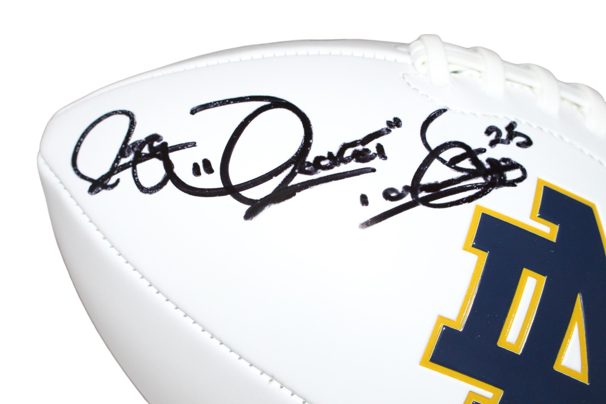 Rocket Ismail Signed Notre Dame Fighting Irish Logo Football BAS