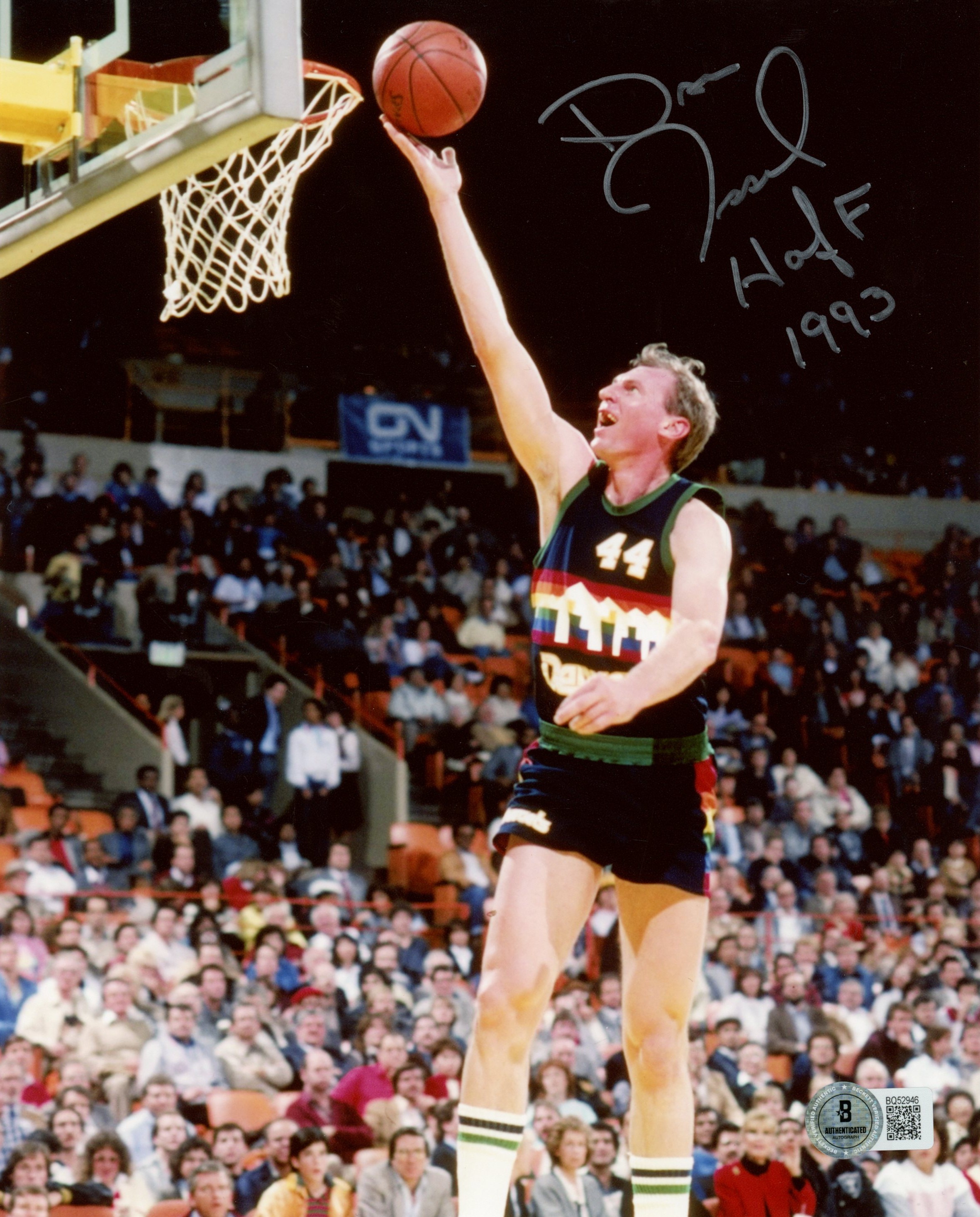 Dan Issel Autographed/Signed Denver Nuggets 8x10 Photo HOF Beckett 57457