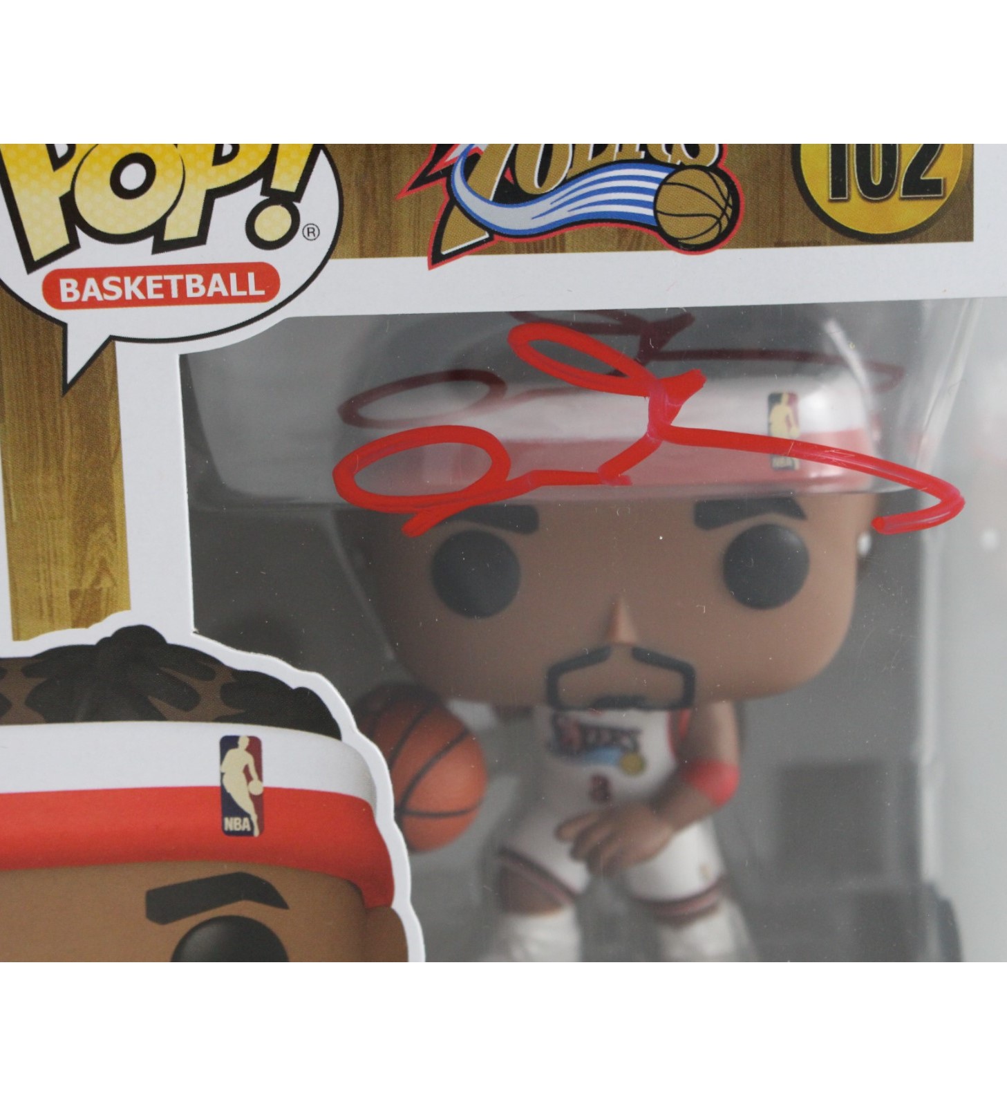 Allen Iverson Signed Philadelphia 76ers Funko Pop! #102 w/ Soft Protector