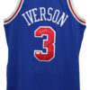 Allen Iverson Signed Philadelphia 76ers M&N XL 48 Blue Jersey 2 Insc JSA 25355