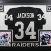 Bo Jackson Autographed Oakland Raiders Framed Black XL Jersey JSA 20170