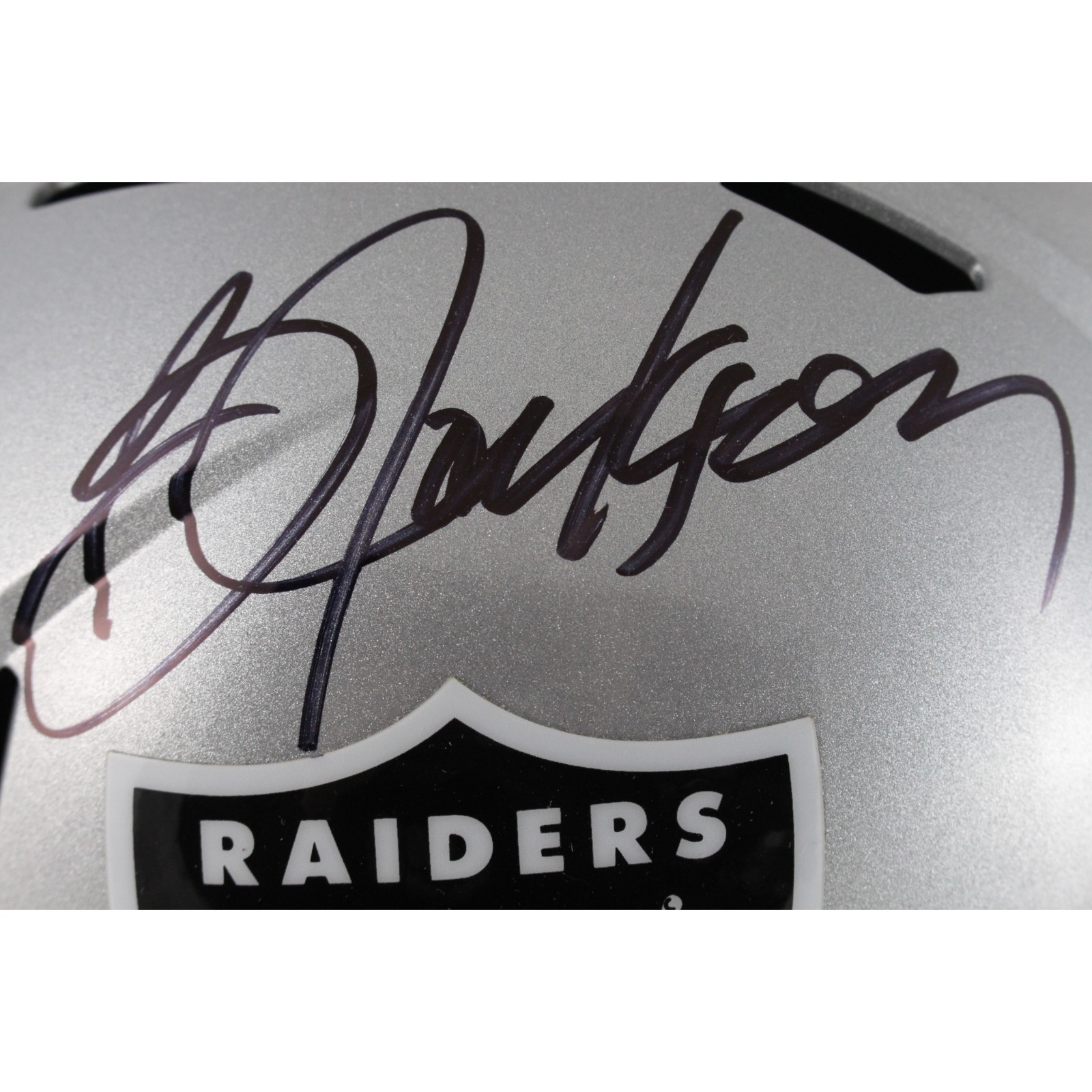 Bo Jackson Autographed/Signed Las Vegas Raiders F/S Helmet Beckett Witness 53276 2 Bo Jackson Autographed/Signed Las Vegas Raiders F/S Helmet Beckett Witness 53276
