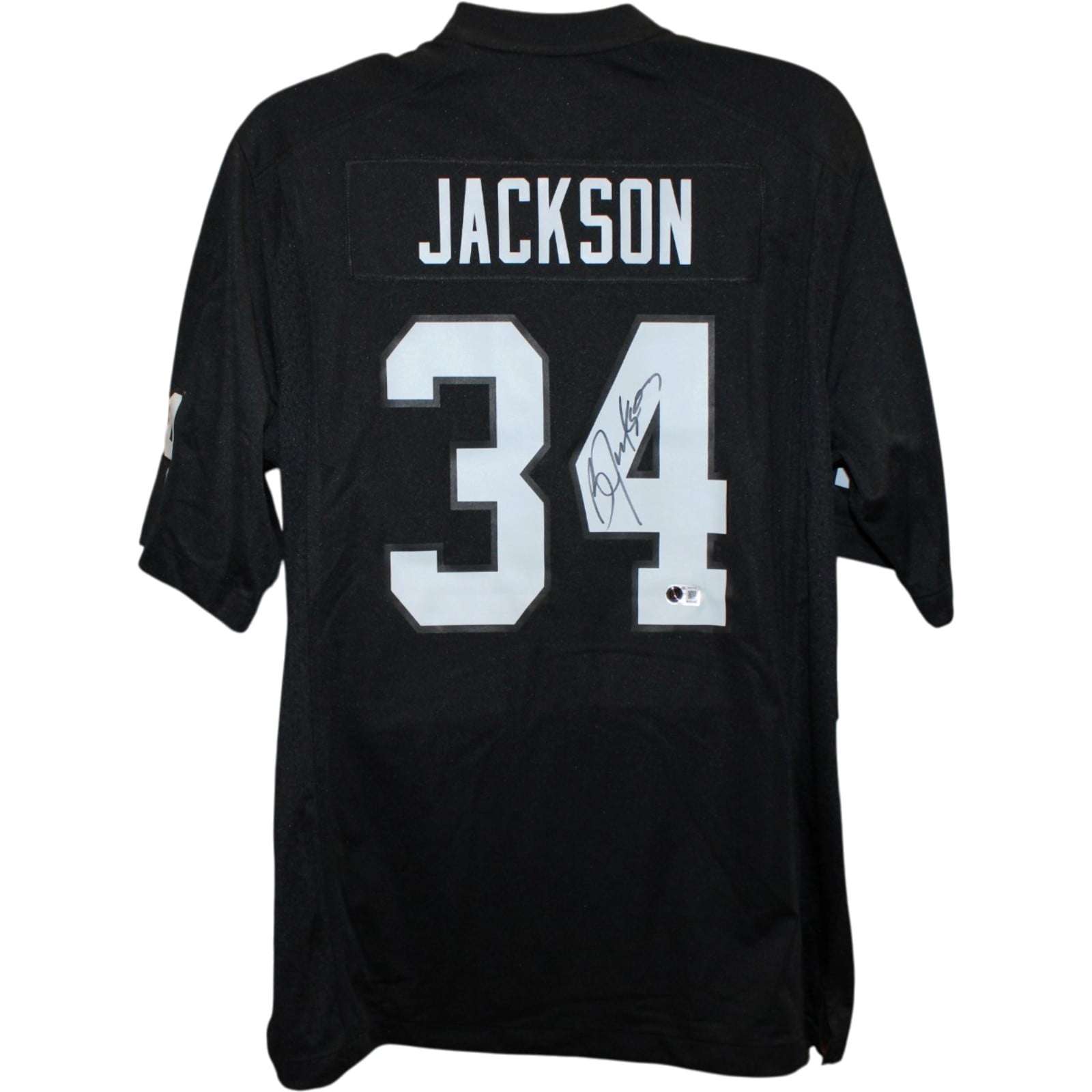 Bo Jackson Signed Las Vegas Raiders Authentic Nike Jersey Black Size L BAS 58818