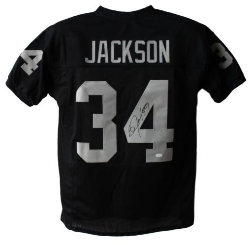 Bo Jackson Autographed/Signed Oakland Raiders Black XL Jersey JSA 11759