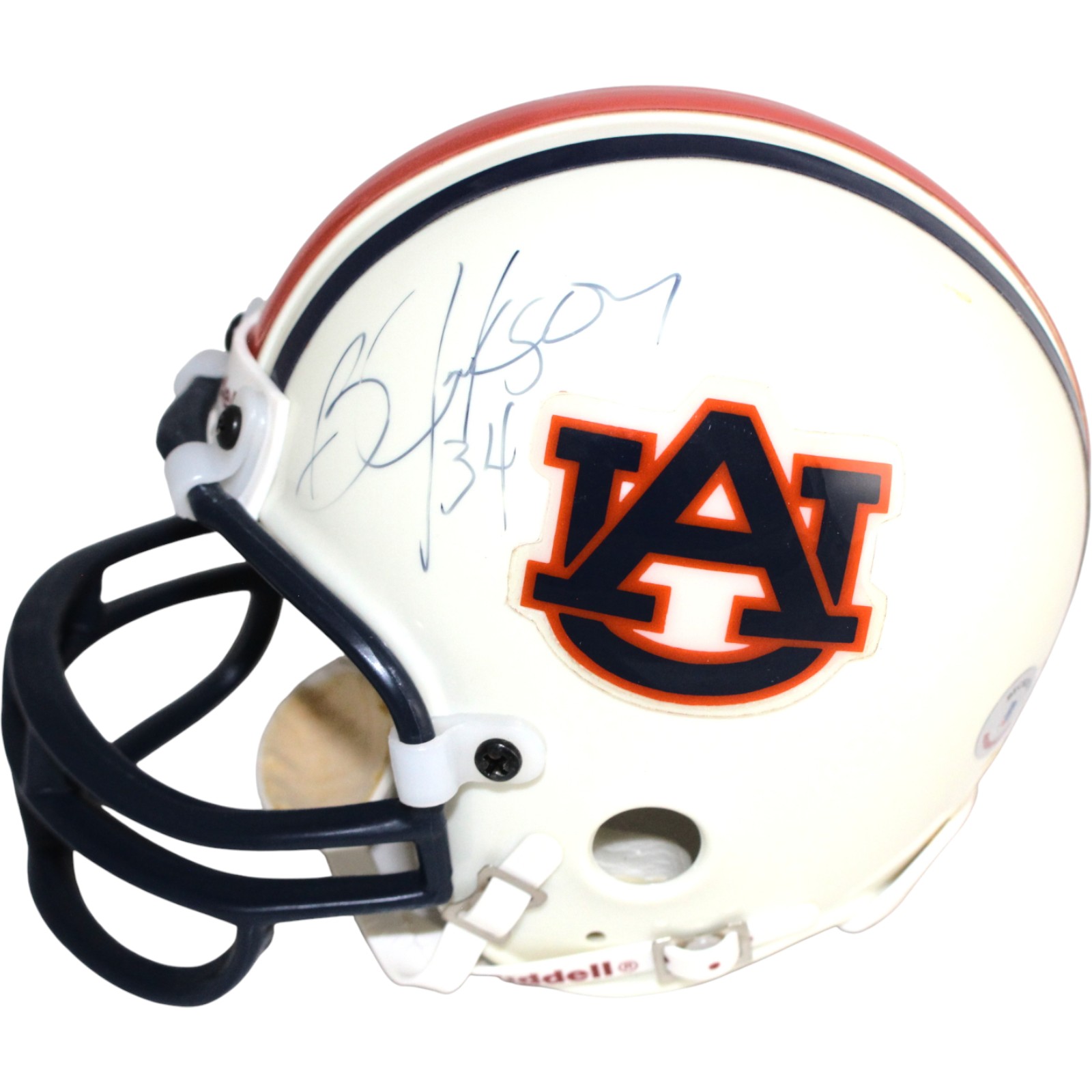 Bo Jackson Autographed/Signed Auburn Tigers VSR4 Rep Mini Helmet Beckett 52737