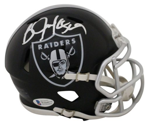 Bo Jackson Autographed/Signed Oakland Raiders Blaze Mini Helmet BAS 25995