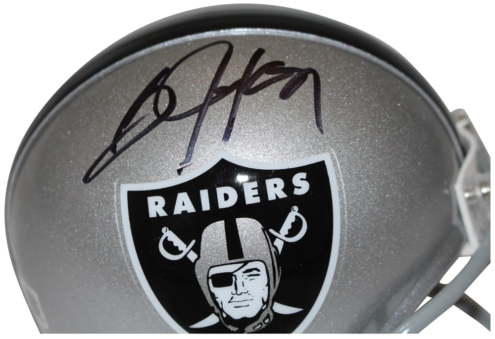Bo Jackson Autographed/Signed Oakland Raiders VSR4 Mini Helmet Beckett