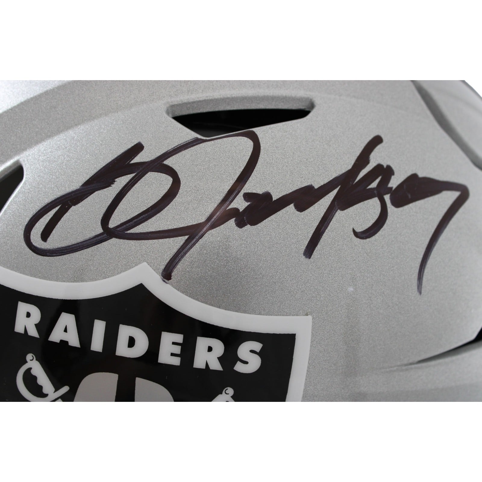 Bo Jackson Autographed Las Vegas Raiders SpeedFlex Helmet Beckett WIT 58495 2 Bo Jackson Autographed Las Vegas Raiders SpeedFlex Helmet Beckett WIT 58495