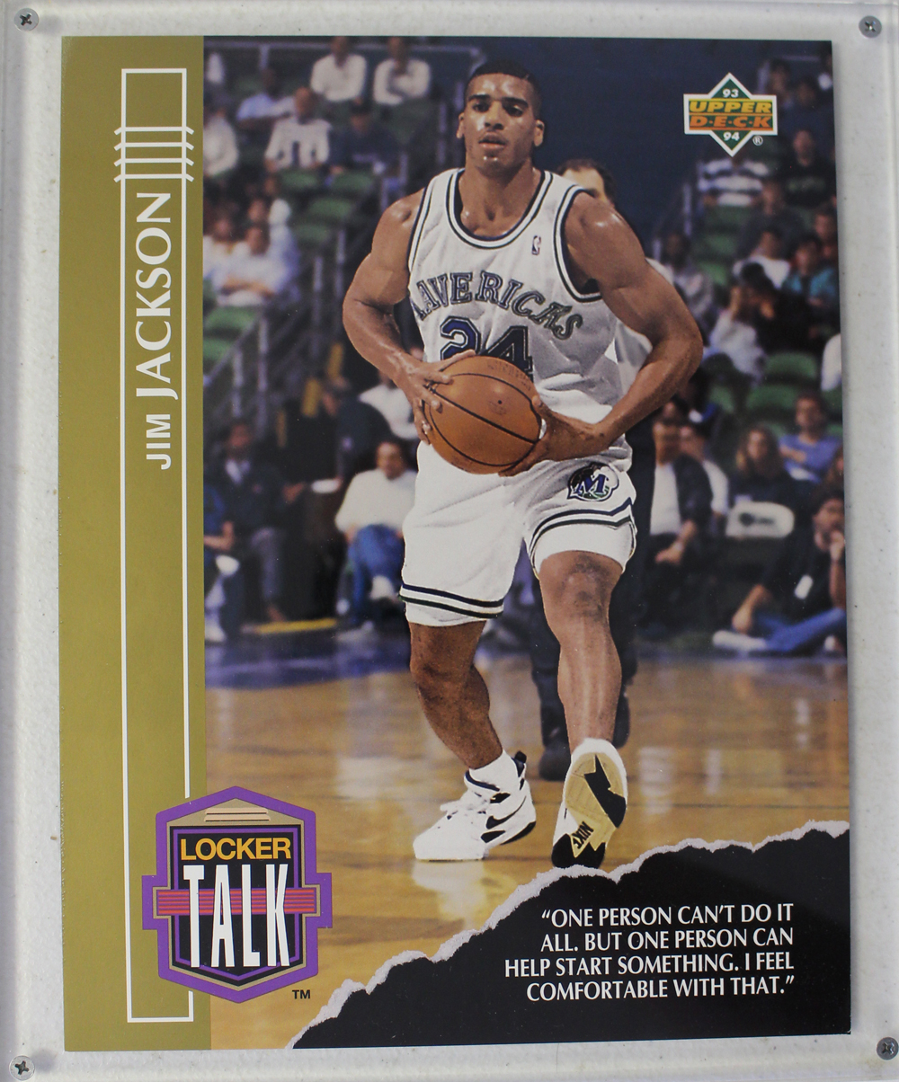 Jim Jackson Dallas Mavericks 8x10 Upper Deck Trading Card Plaque