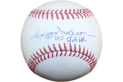 Reggie Jackson Autographed New York Yankees OML Baseball 563 HR Beckett 55364