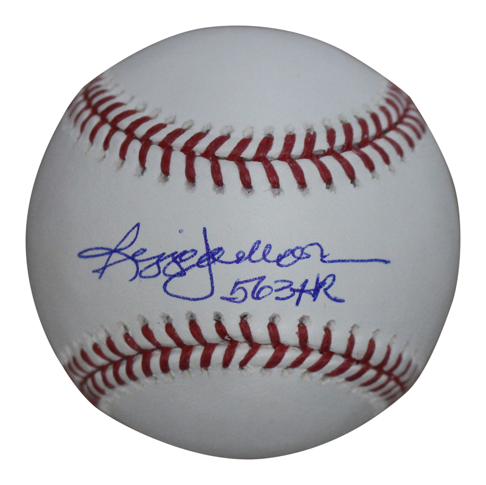 Reggie Jackson Autographed New York Yankees OML Baseball 563 HR BAS