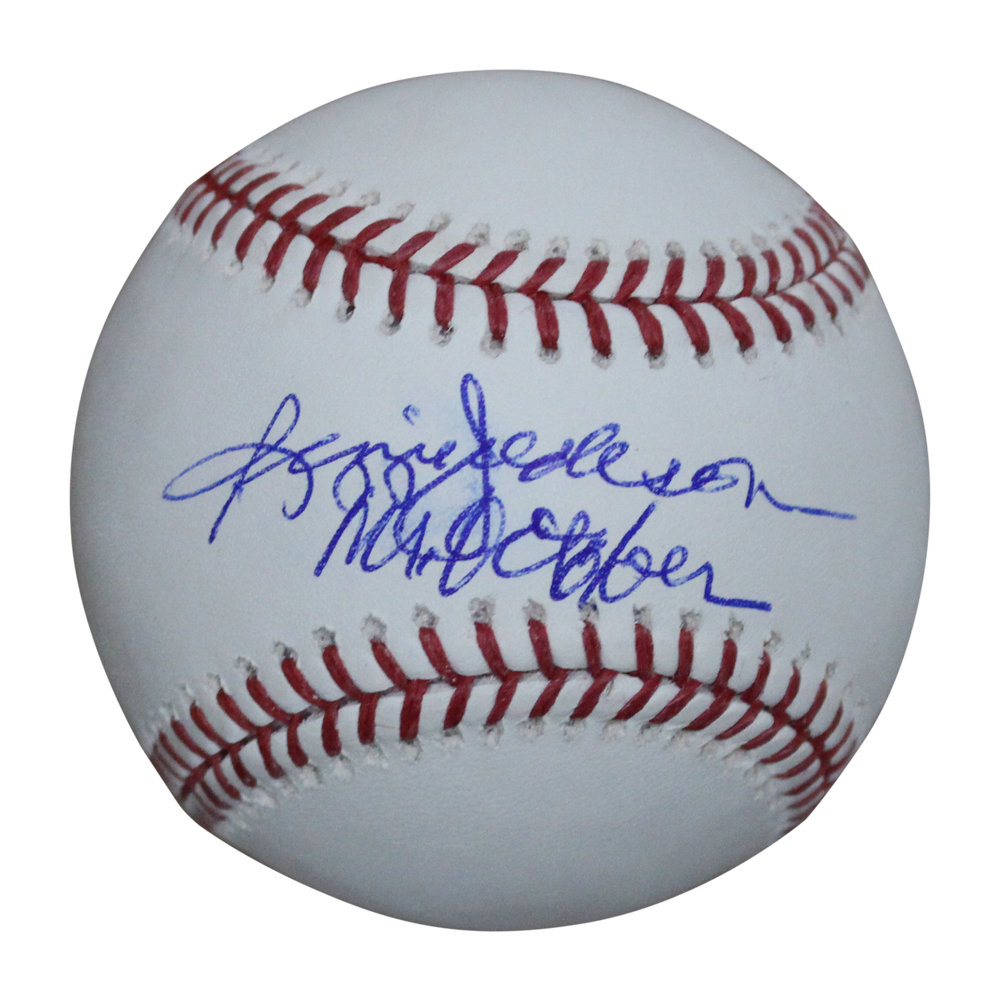 Reggie Jackson Autographed New York Yankees OML Baseball Mr October BAS 31465