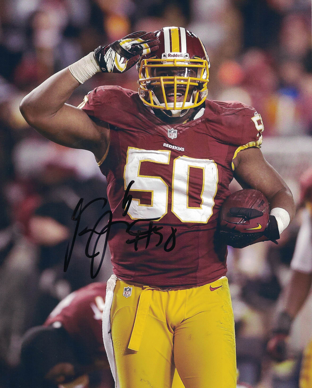 Rob Jackson Autographed/Signed Washington Redskins 8x10 Photo 30188