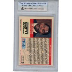 Tom Jackson Signed 1989 Pro Set Announcers #6 Trading Card Slab Beckett 51537