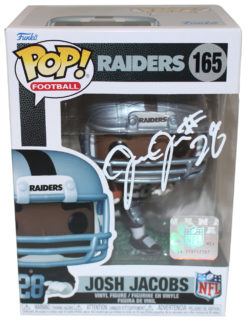 Josh Jacobs Autographed/Signed Las Vegas Raiders Funko Pop #165 BAS
