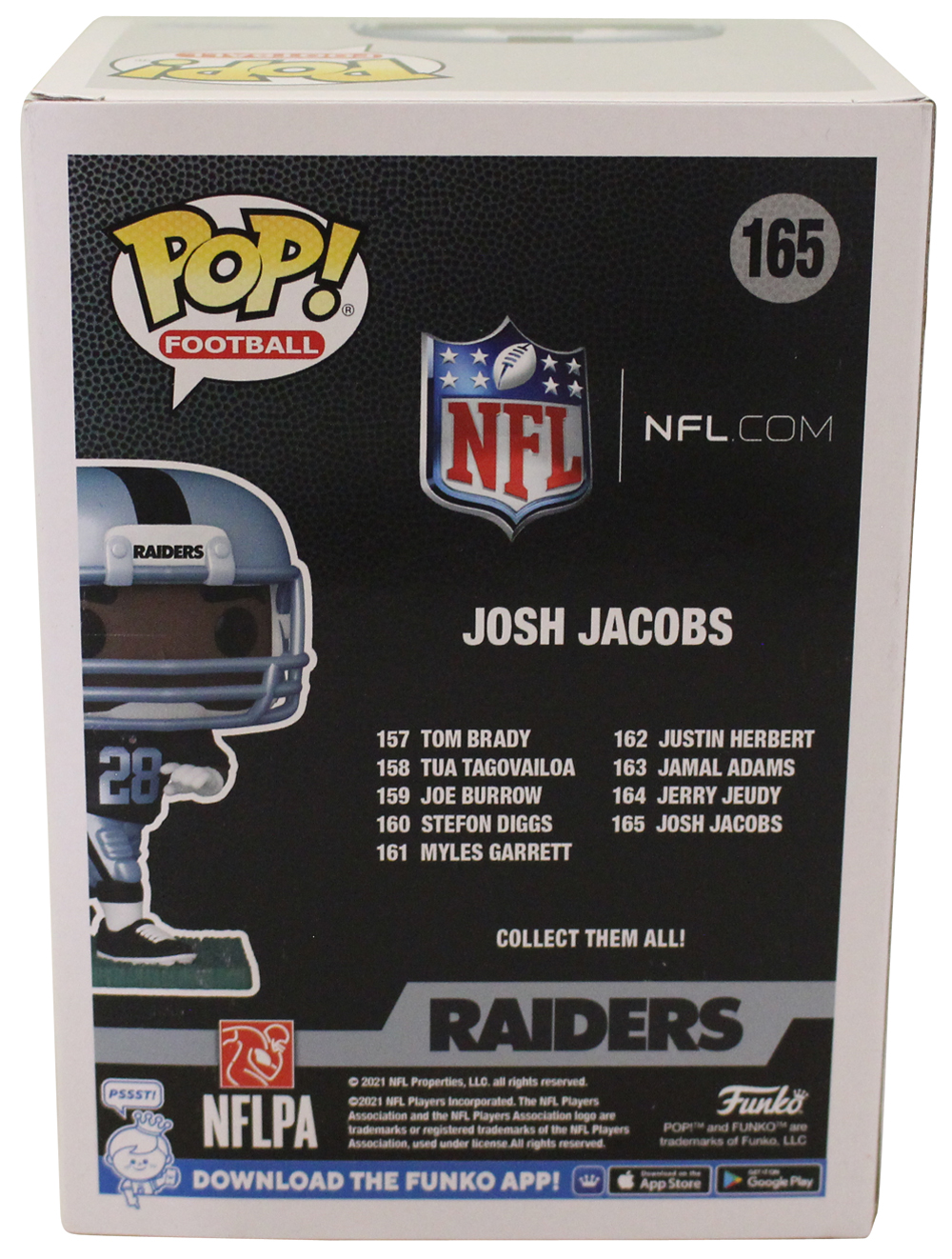 Josh Jacobs Autographed/Signed Las Vegas Raiders Funko Pop #165 BAS –  Denver Autographs