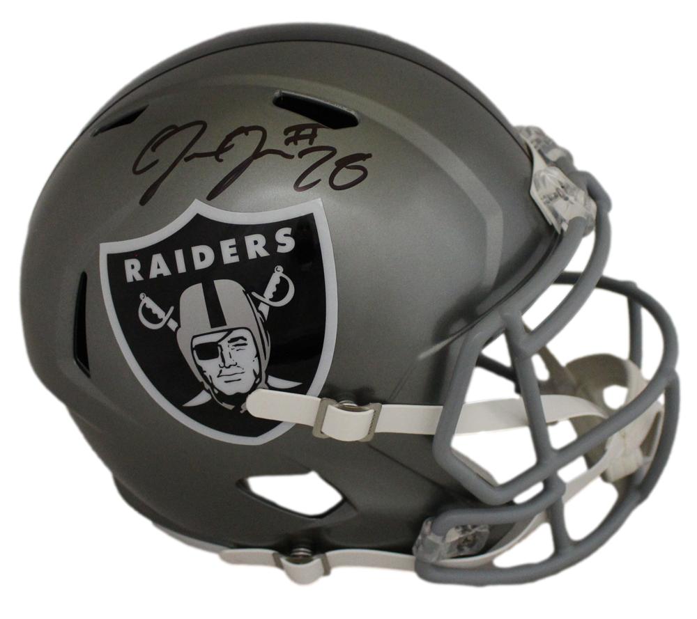 Josh Jacobs Autographed Las Vegas Raiders F/S Flash Speed Helmet BAS
