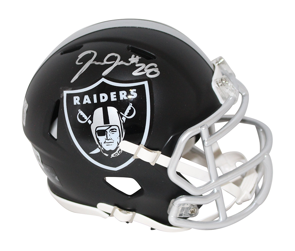 Josh Jacobs Autographed/Signed Las Vegas Raiders Blaze Mini Helmet BAS 31520