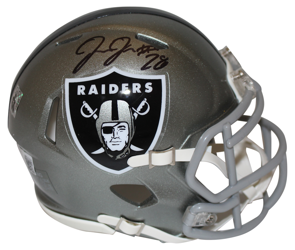 Josh Jacobs Autographed Las Vegas Raiders Flash Mini Helmet Beckett