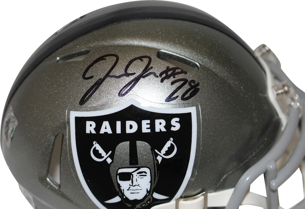 Josh Jacobs Autographed Las Vegas Raiders Flash Mini Helmet Beckett