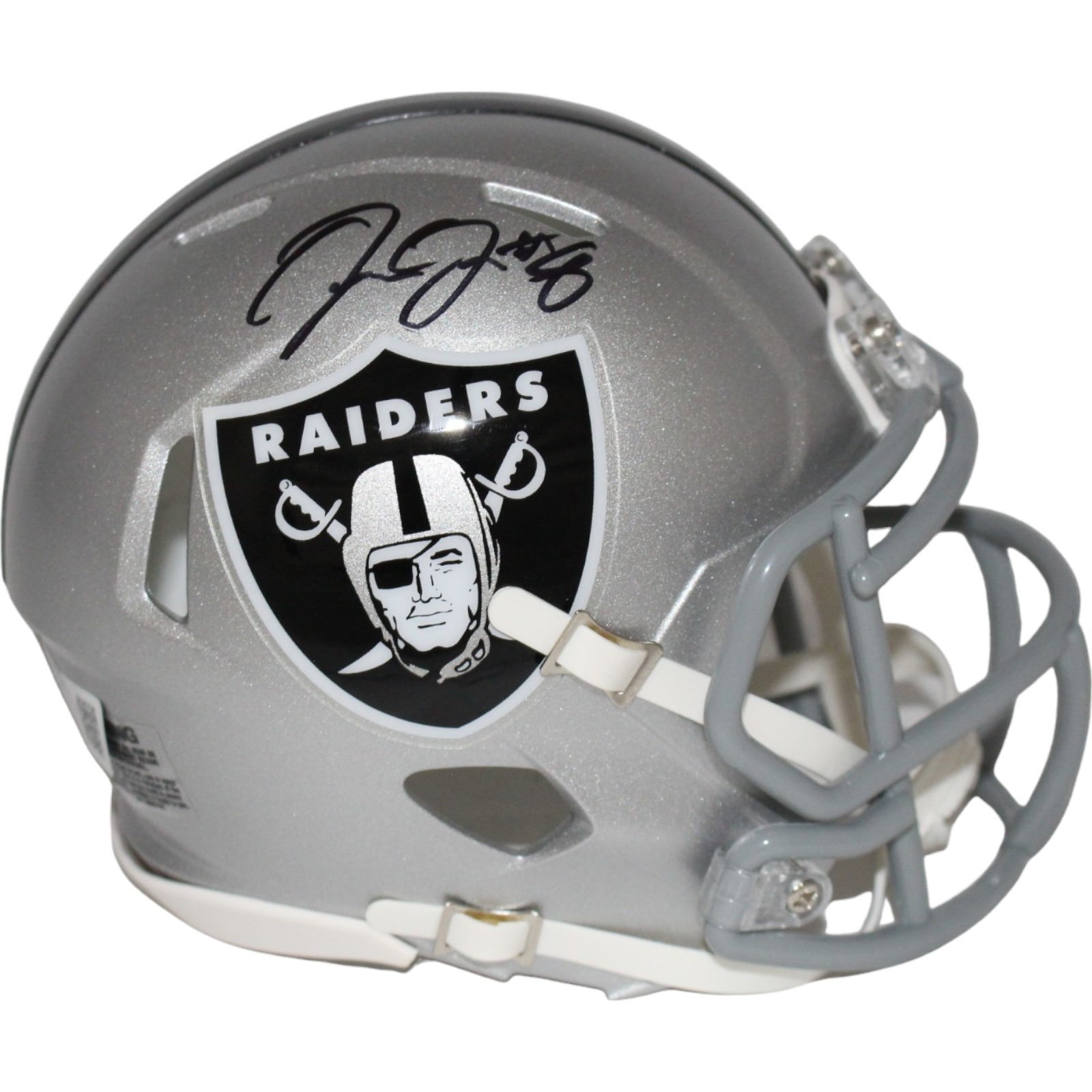 Josh Jacobs Autographed Las Vegas Raiders Mini Helmet Beckett