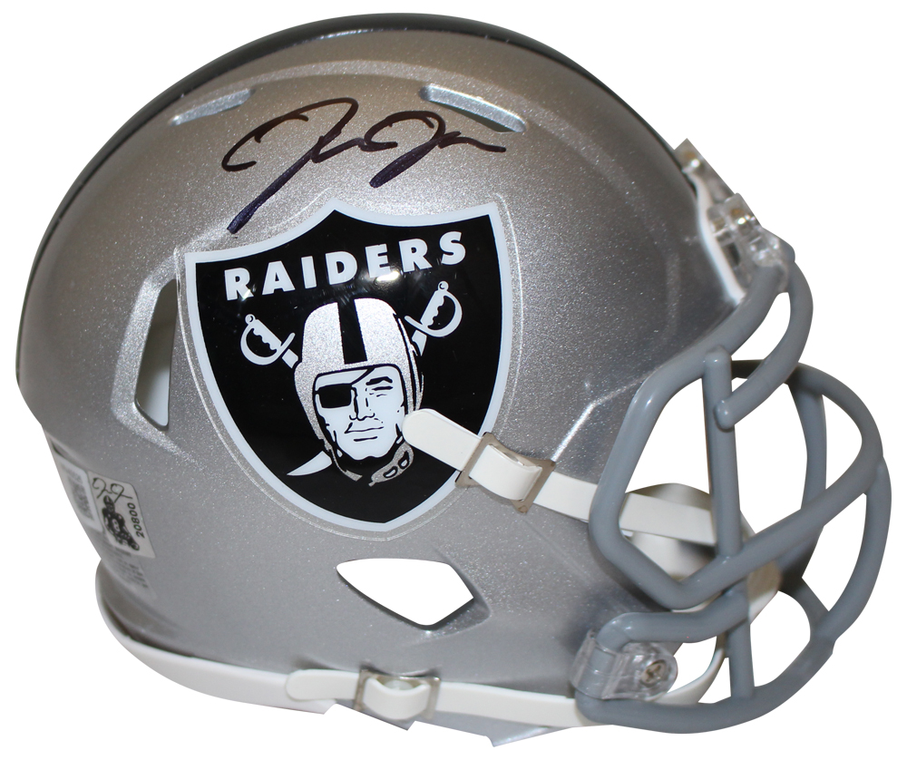 Josh Jacobs Autographed Las Vegas Raiders Speed Mini Helmet Beckett