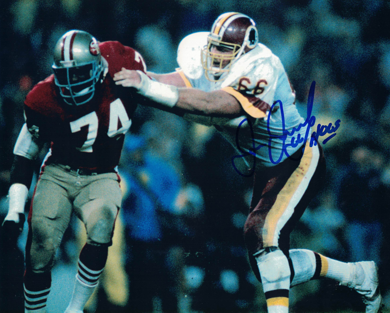 Joe Jacoby Autographed/Signed Washington Redskins 8x10 Photo 27846