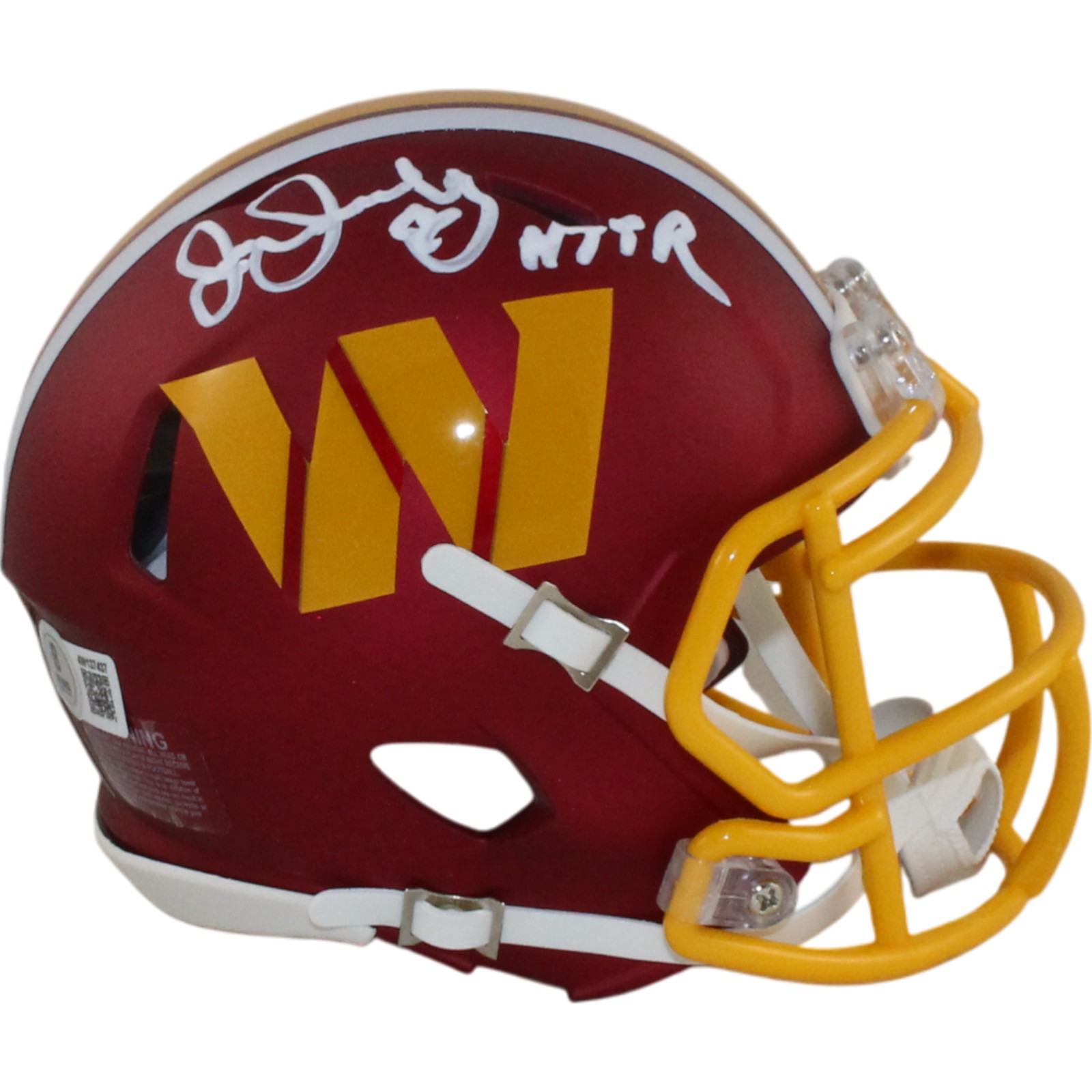 Joe Jacoby Signed Washington Commanders 25 Alt Mini Helmet HTTR Beckett W 55059