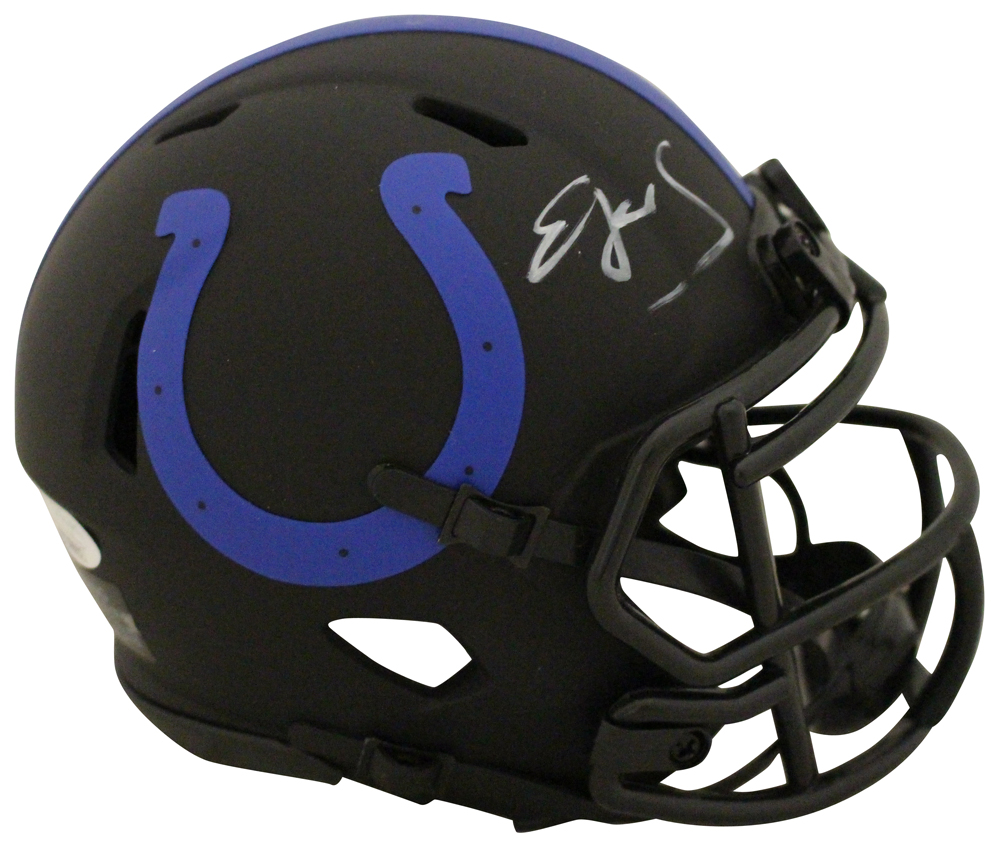 Edgerrin James Autographed Indianapolis Colts Eclipse Mini Helmet JSA 28263