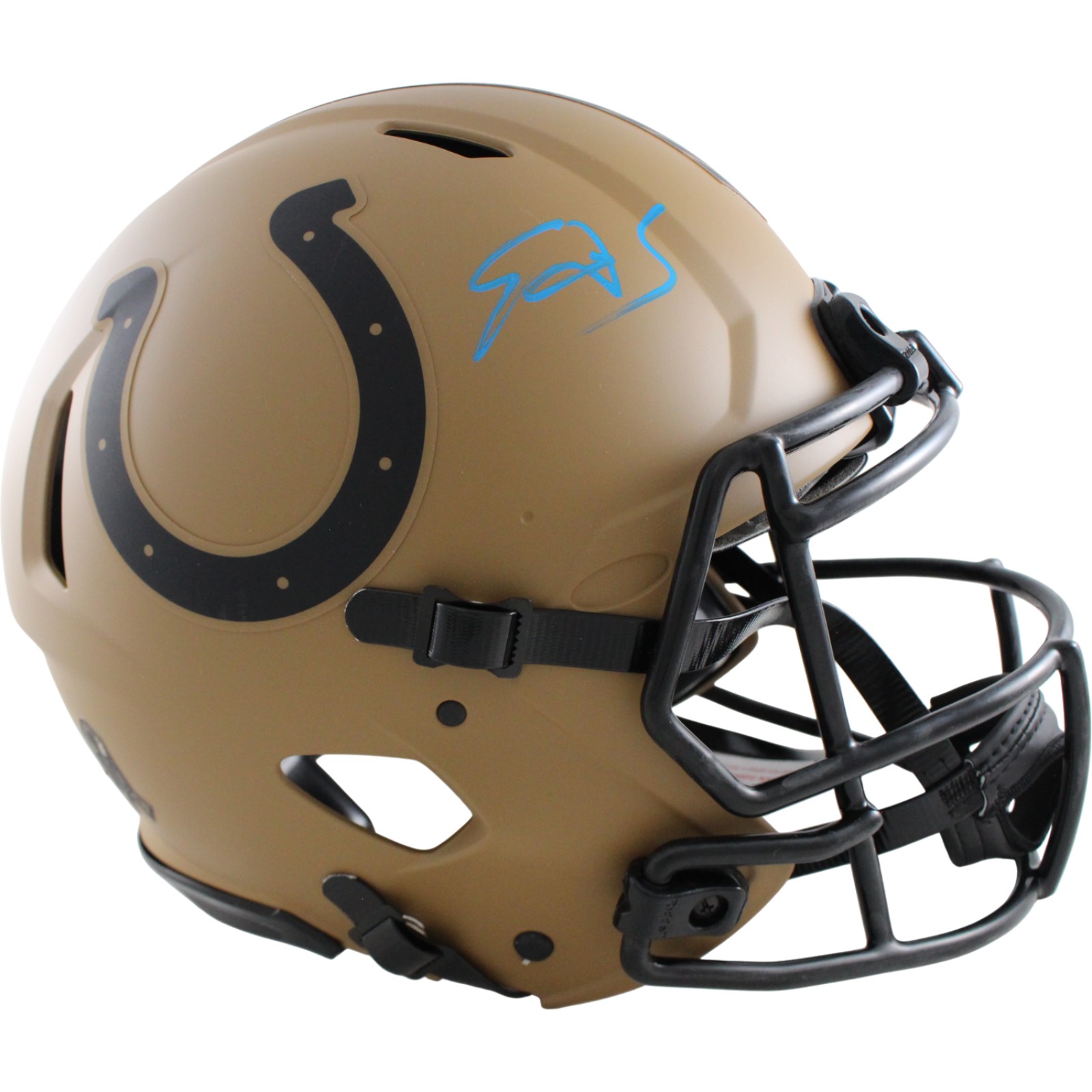 Edgerrin James Signed Indianapolis Colts Authentic 23 STS Helmet Beckett 54265