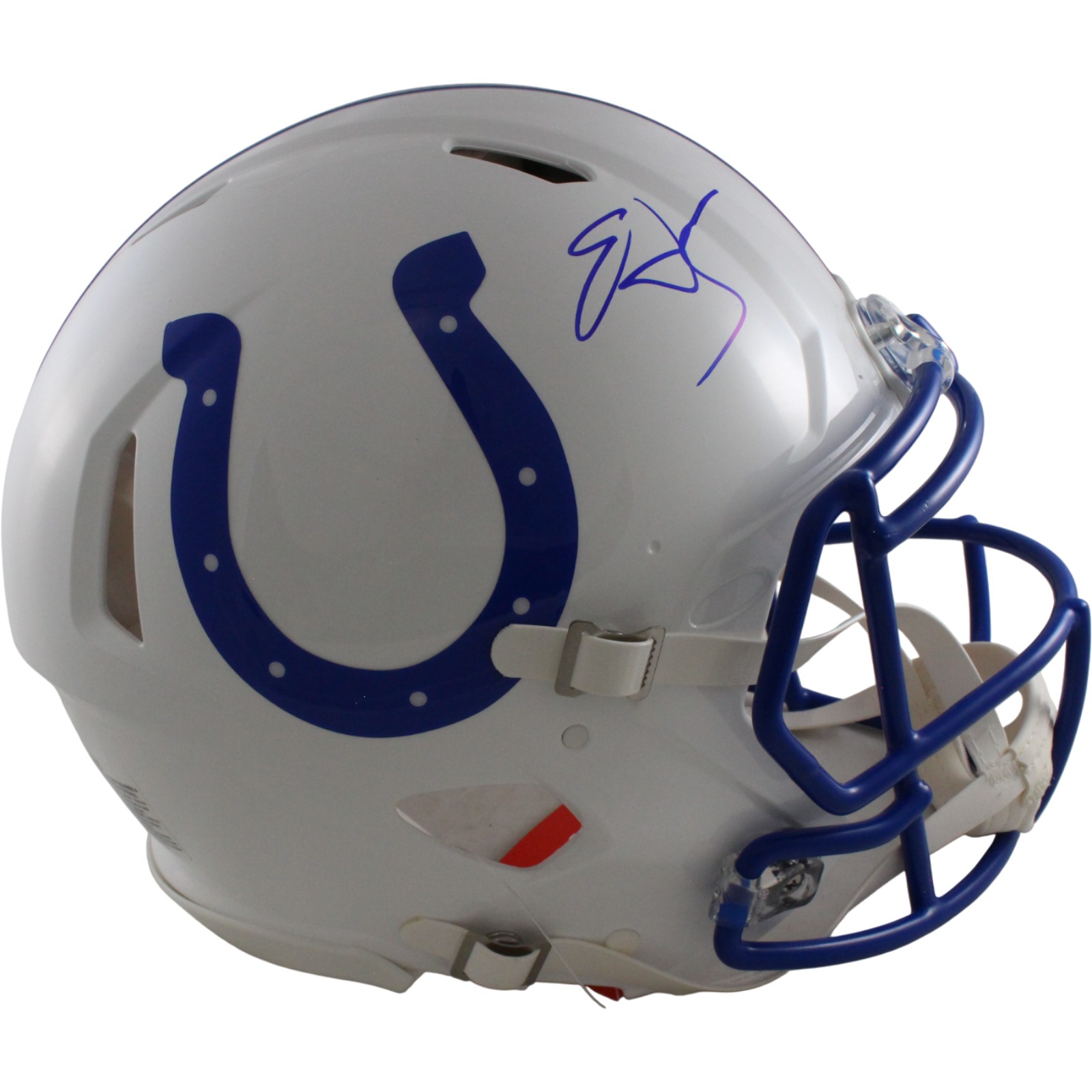 Edgerrin James Autographed Indianapolis Colts Authentic TB Helmet Beckett 54254