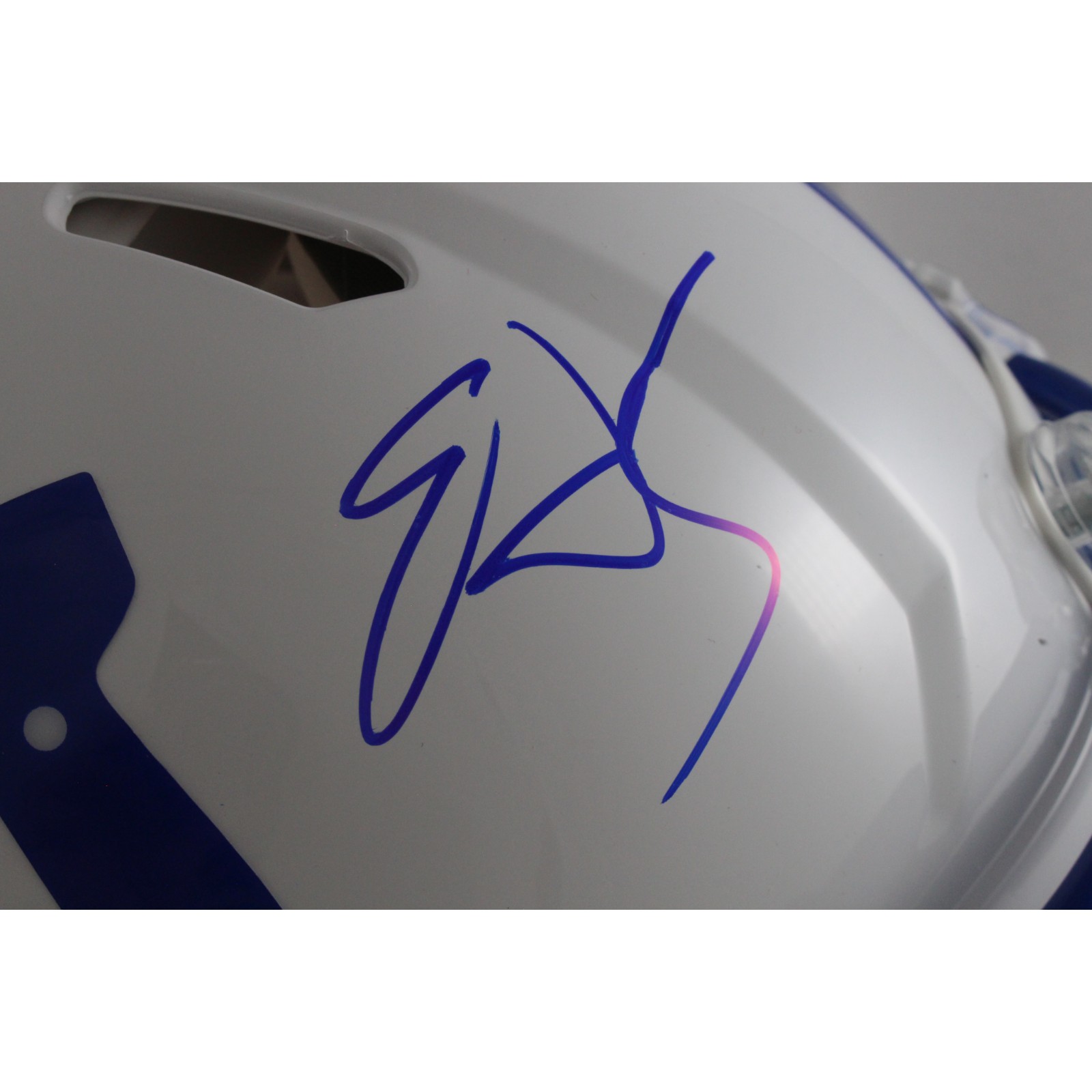 Edgerrin James Autographed Indianapolis Colts Authentic TB Helmet Beckett 54254