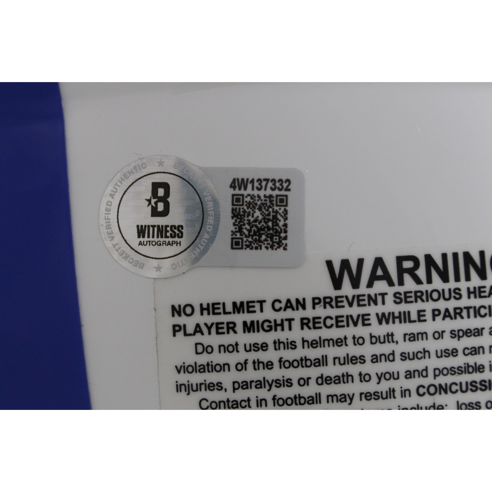 Edgerrin James Autographed Indianapolis Colts Authentic TB Helmet Beckett 54254 5 Edgerrin James Autographed Indianapolis Colts Authentic TB Helmet Beckett 54254