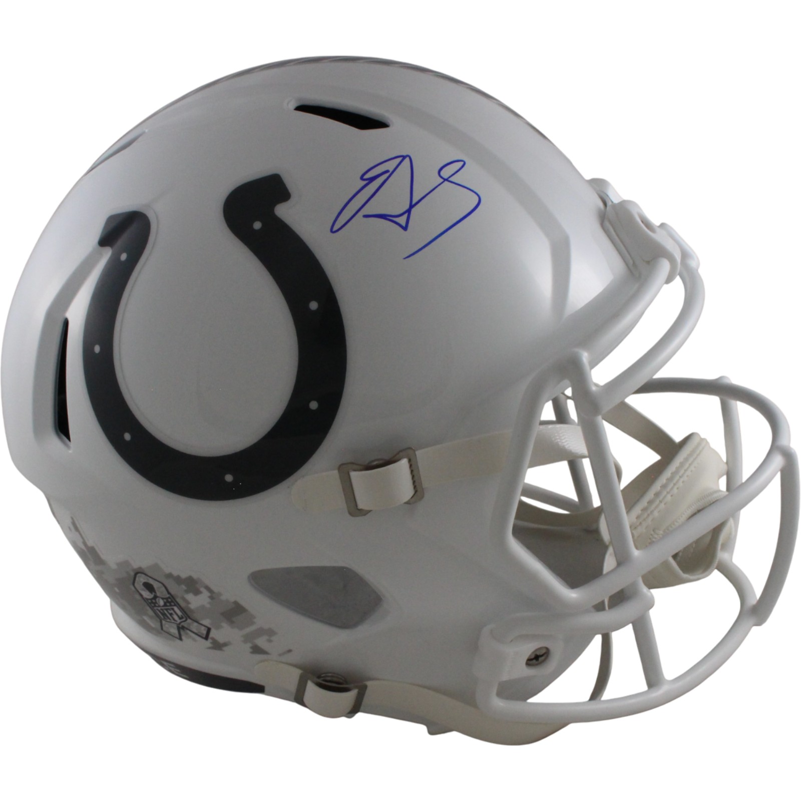 Edgerrin James Autographed Indianapolis Colts F/S 24 STS Helmet Beckett 54271