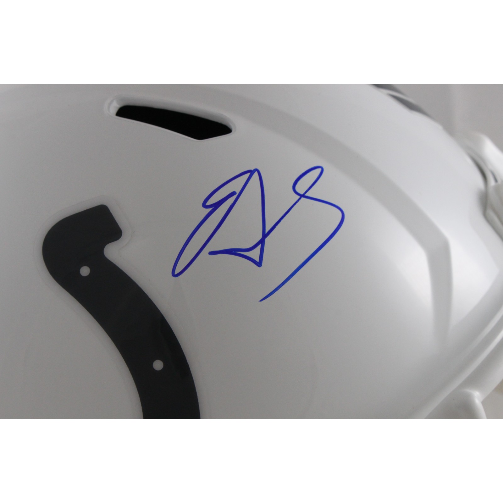 Edgerrin James Autographed Indianapolis Colts F/S 24 STS Helmet Beckett 54271